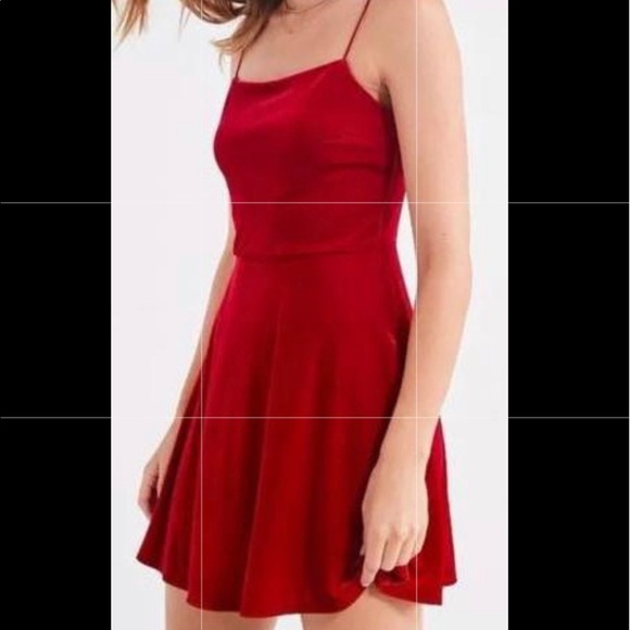 Urban Outfitters Velvet Mini Skater dress - Picture 1 of 4